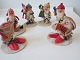 5 danske koglenisser. Sælges individuelt. Nisserne med risengrød og banjo er solgt